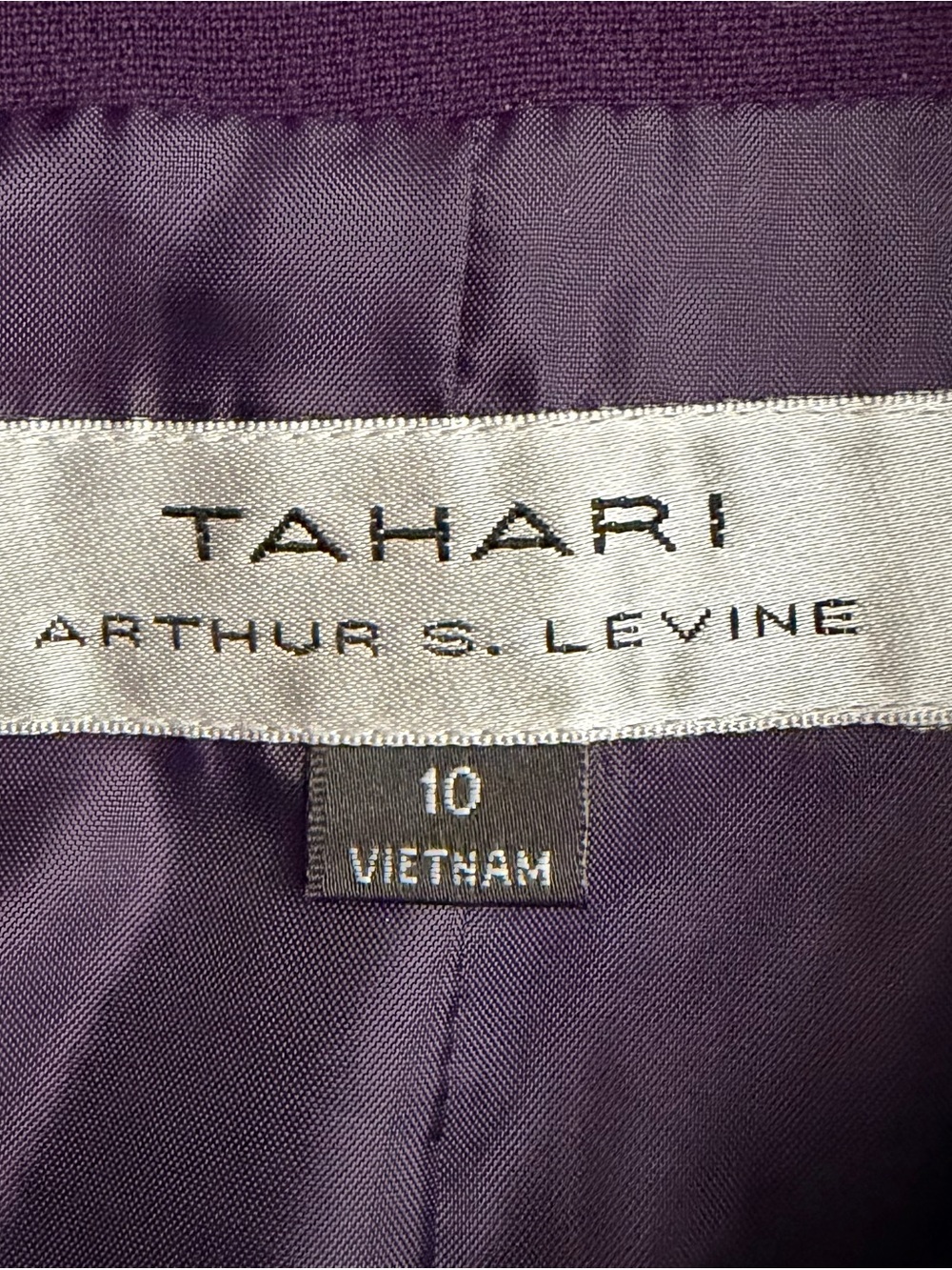Tahari Purple Tailored Cropped Blazer - Picture 7 of 10